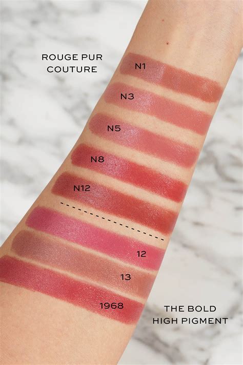 ysl rouge couture swatches|ysl pure couture.